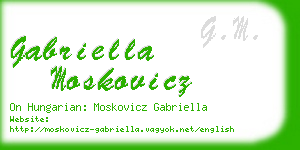 gabriella moskovicz business card